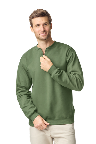 SOFTSTYLE™ MIDWEIGHT ADULT FLEECE 1/4 ZIP SWEATSHIRT