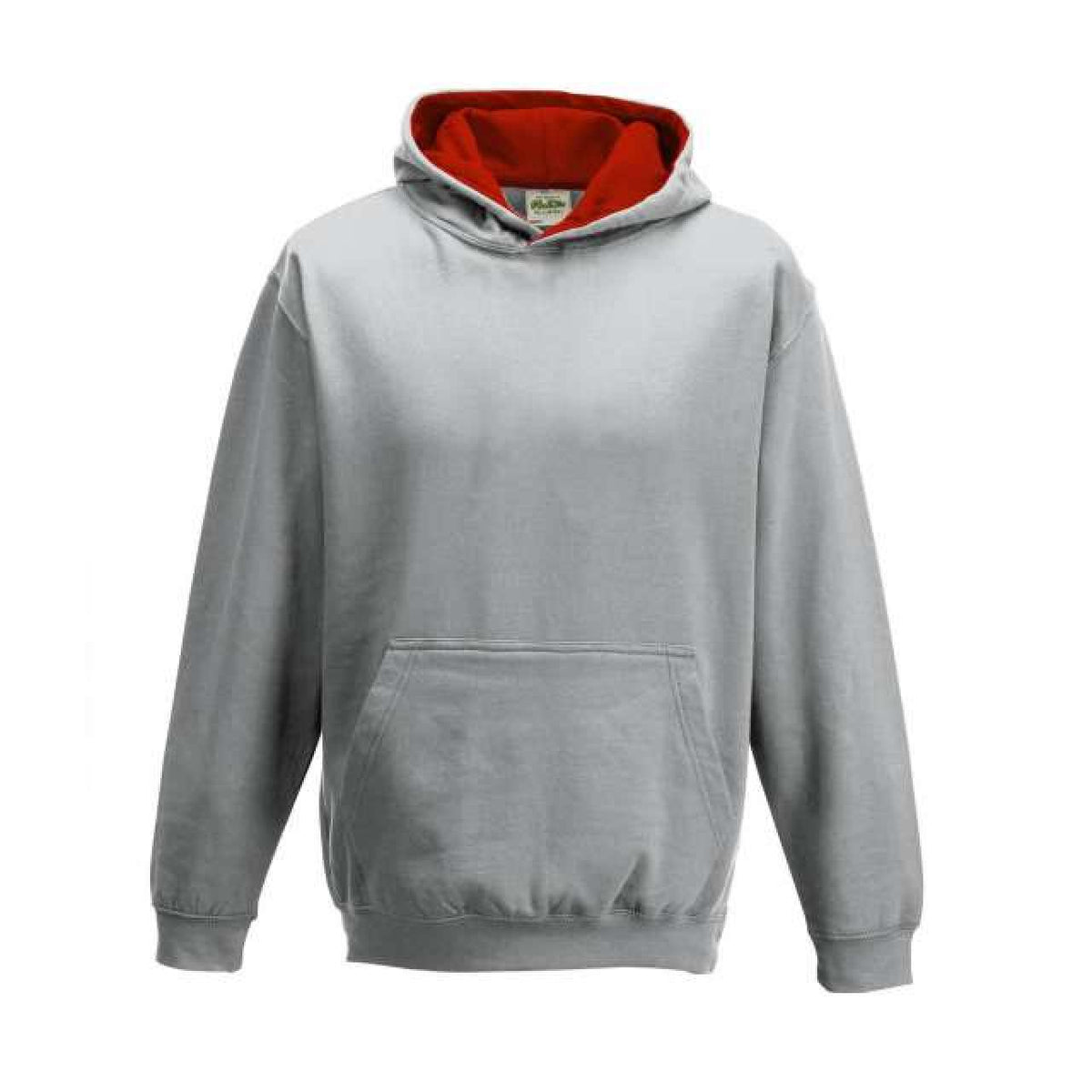 AWJH003J Heather Grey/Fire Red