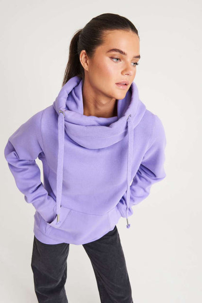 CROSS NECK HOODIE