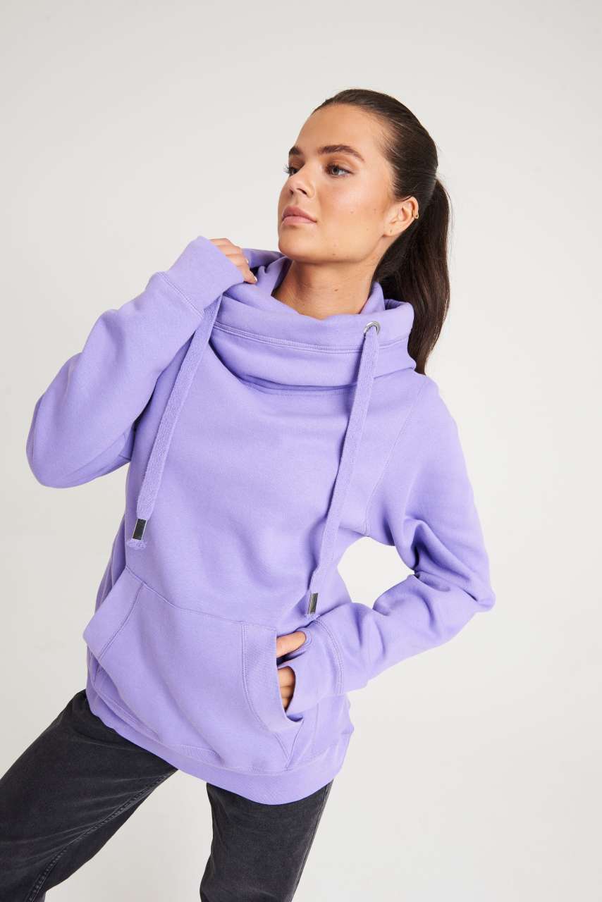 CROSS NECK HOODIE
