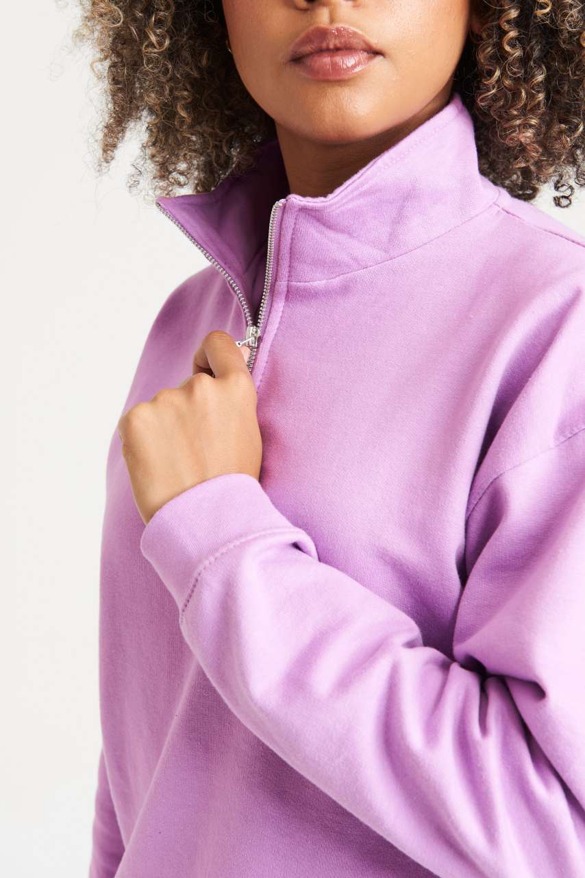 WOMEN'S CROPPED 1/4 ZIP SWEAT