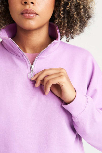 WOMEN'S CROPPED 1/4 ZIP SWEAT