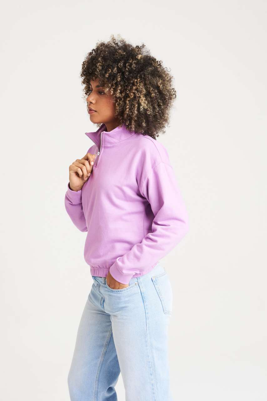 WOMEN'S CROPPED 1/4 ZIP SWEAT