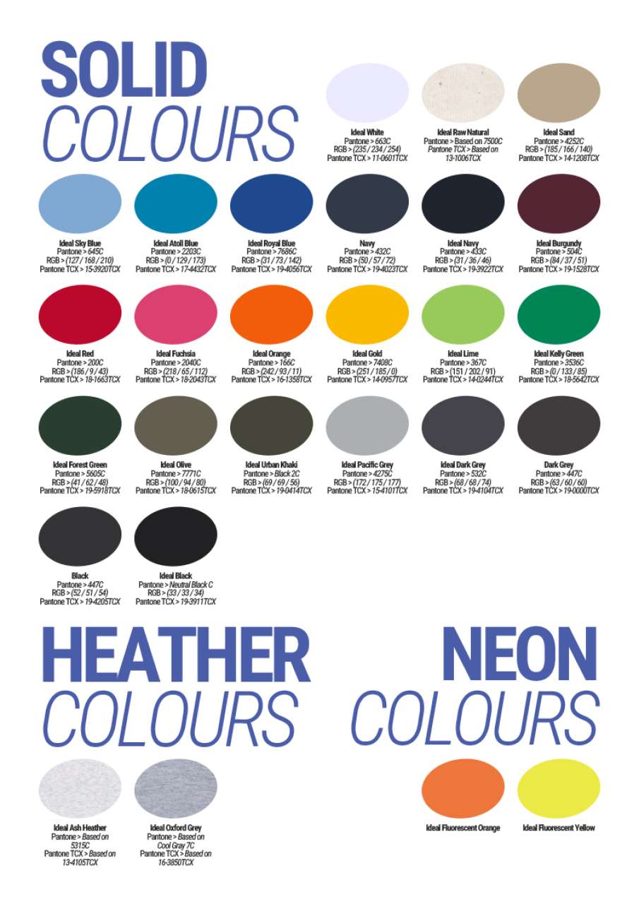 IDEAL BASIC COLOR CARD 2026