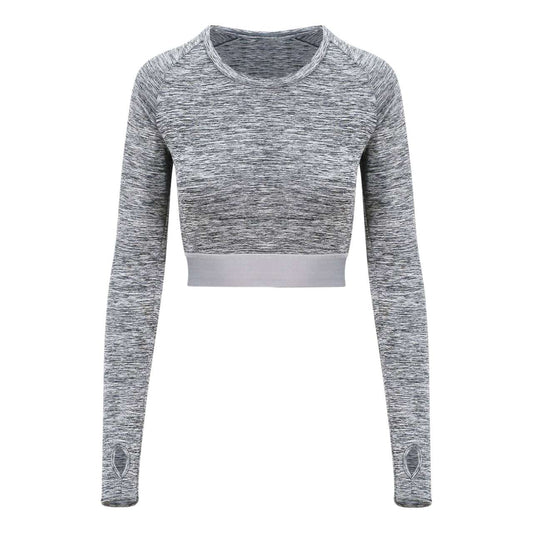WOMEN'S LONG SLEEVE CROP T
