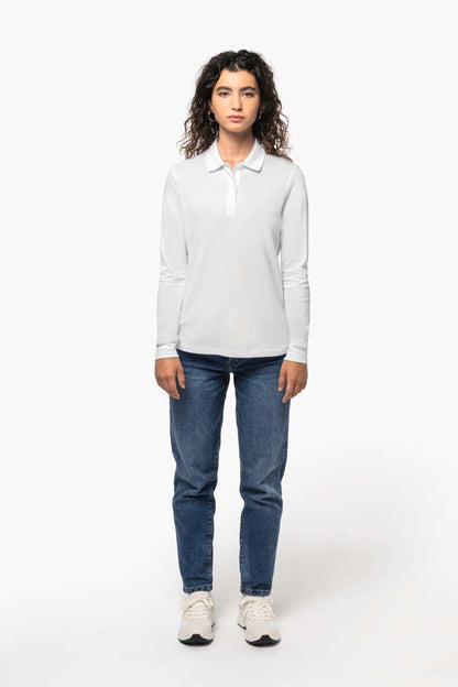 LADIES’ ORGANIC 180 PIQUÉ POLO SHIRT LONG SLEEVES