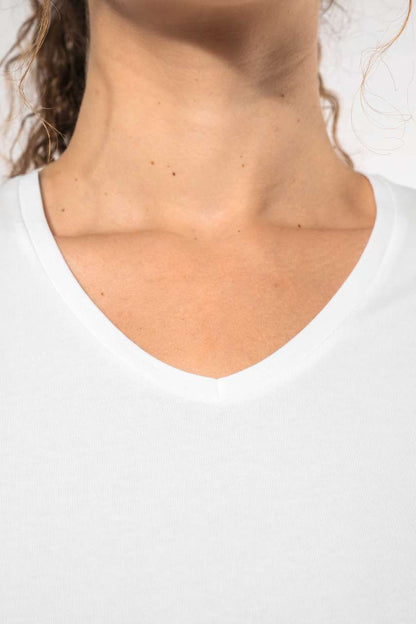 LADIES' SHORT-SLEEVED V-NECK T-SHIRT