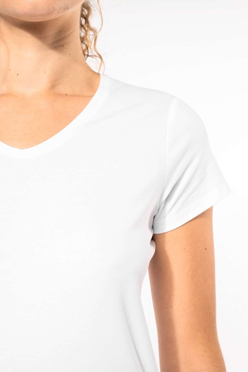 LADIES' SHORT-SLEEVED V-NECK T-SHIRT