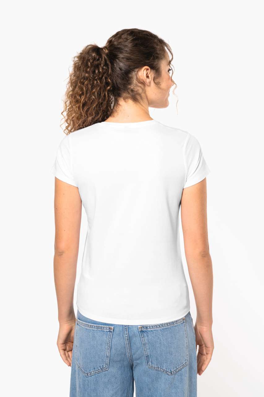 LADIES' SHORT-SLEEVED V-NECK T-SHIRT
