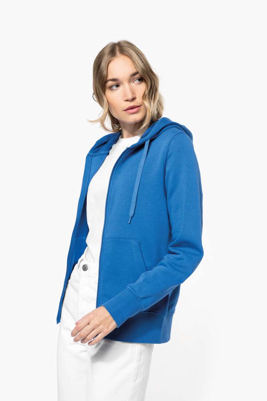 LADIES' ECO-FRIENDLY ZIPPED HOODED SWEATSHIRT