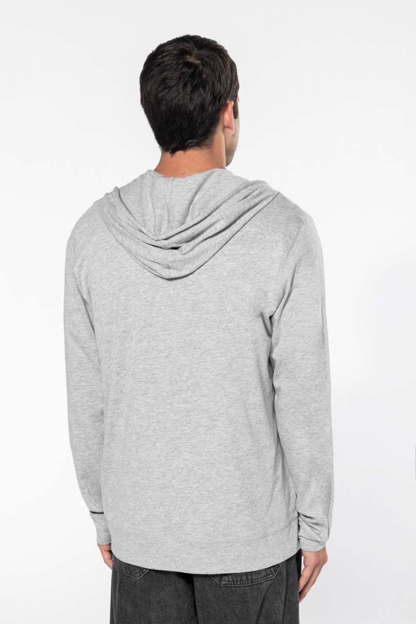 LIGHTWEIGHT COTTON HOODED SWEATSHIRT
