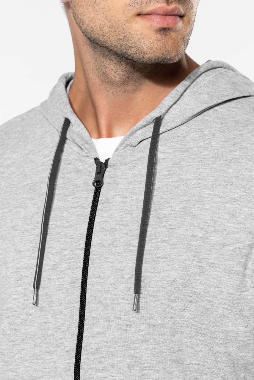 LIGHTWEIGHT COTTON HOODED SWEATSHIRT