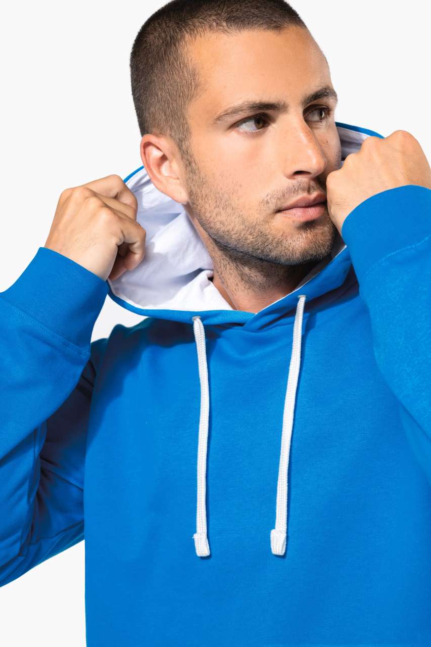 MEN'S CONTRAST HOODED SWEATSHIRT