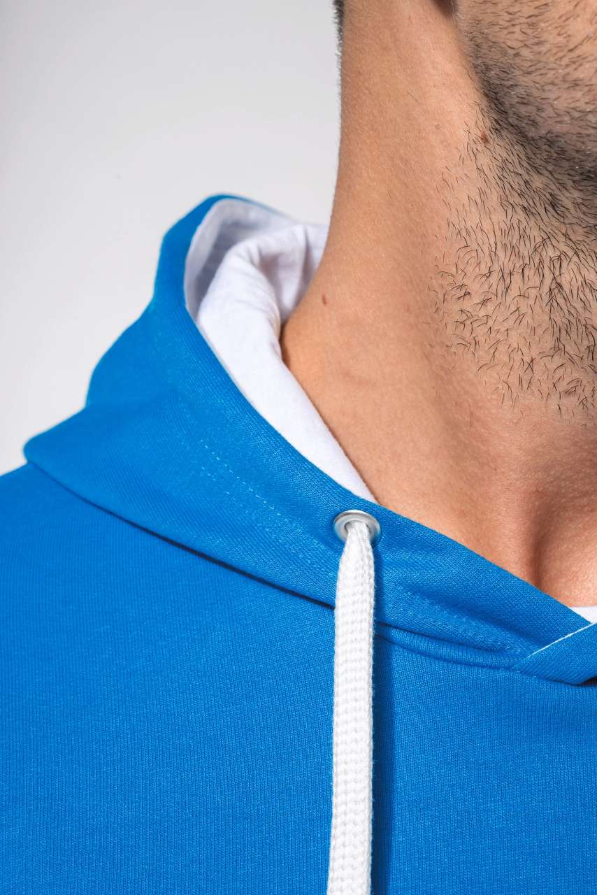 MEN'S CONTRAST HOODED SWEATSHIRT