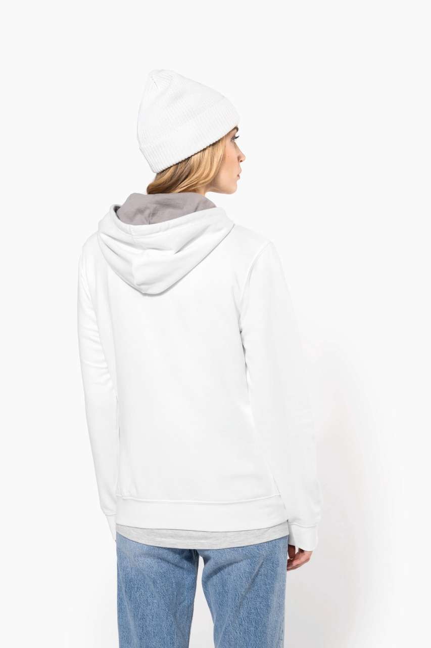 LADIES’ CONTRAST HOODED SWEATSHIRT