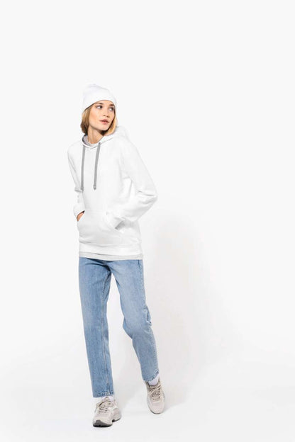 LADIES’ CONTRAST HOODED SWEATSHIRT