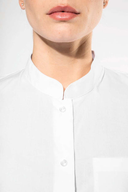 LADIES' LONG-SLEEVED MANDARIN COLLAR SHIRT