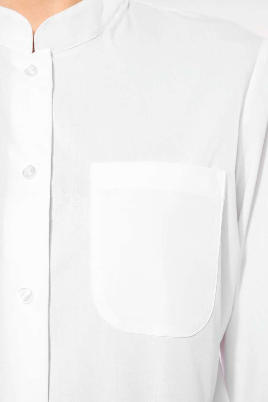 LADIES' LONG-SLEEVED MANDARIN COLLAR SHIRT