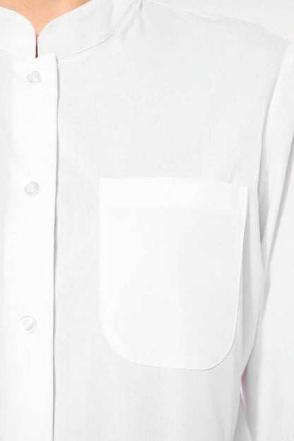 LADIES' LONG-SLEEVED MANDARIN COLLAR SHIRT