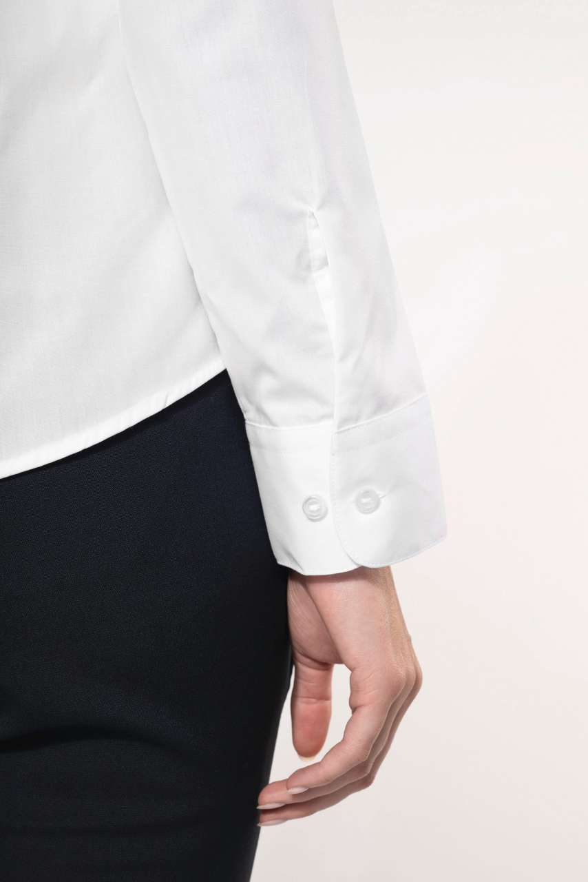 LADIES' LONG-SLEEVED MANDARIN COLLAR SHIRT