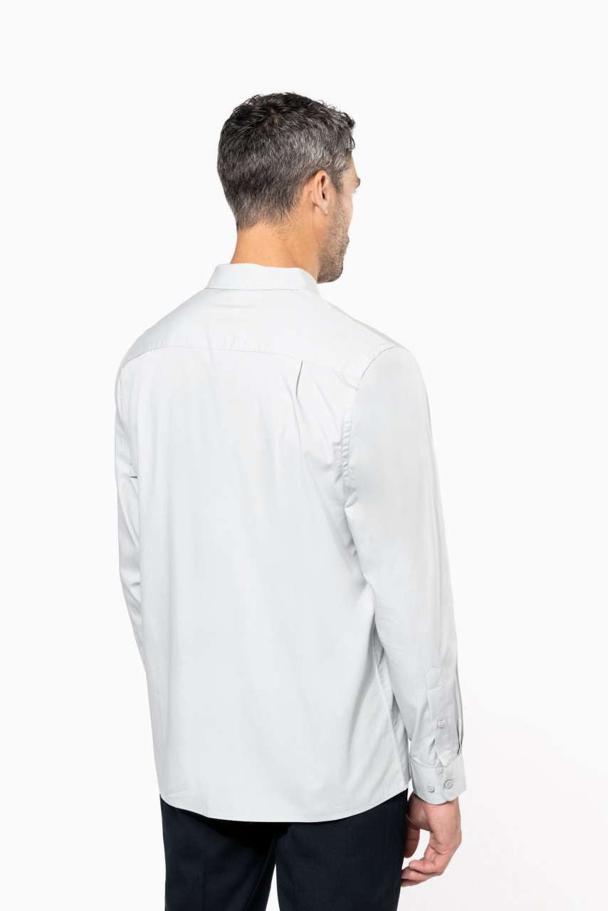 MEN'S LONG-SLEEVED COTTON POPLIN SHIRT