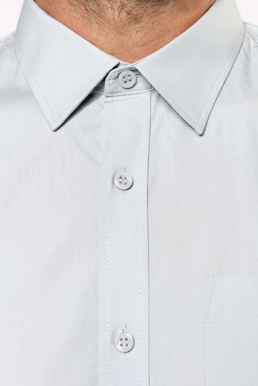 MEN'S LONG-SLEEVED COTTON POPLIN SHIRT