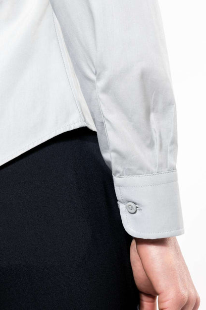 LADIES' LONG-SLEEVED COTTON POPLIN SHIRT