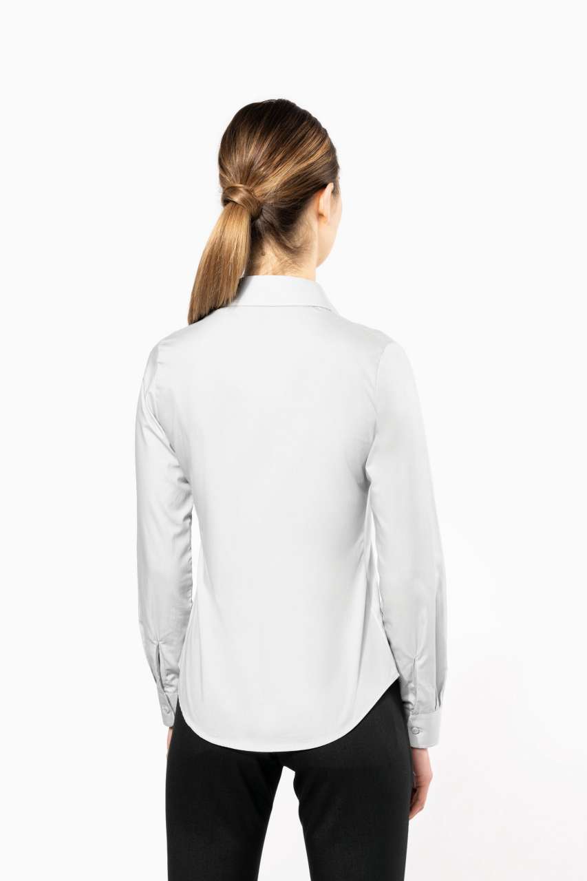 LADIES' LONG-SLEEVED COTTON POPLIN SHIRT