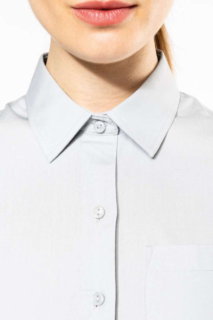 LADIES' LONG-SLEEVED COTTON POPLIN SHIRT