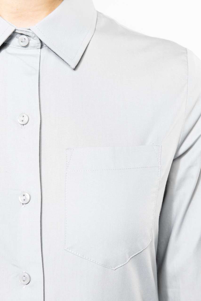 LADIES' LONG-SLEEVED COTTON POPLIN SHIRT