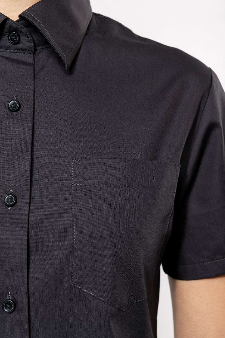 LADIES' SHORT-SLEEVED COTTON POPLIN SHIRT