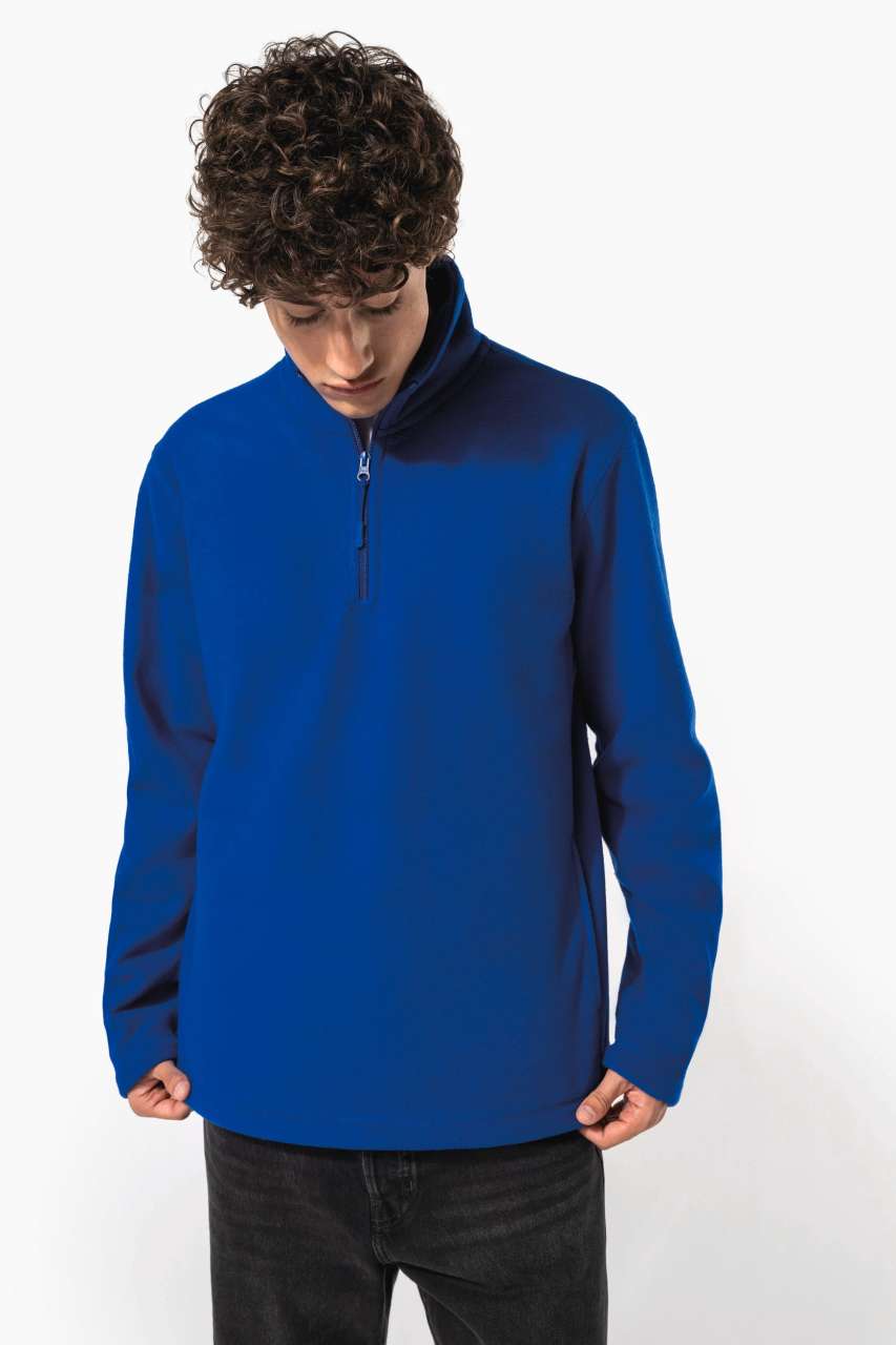 ENZO - ZIP NECK MICROFLEECE JACKET