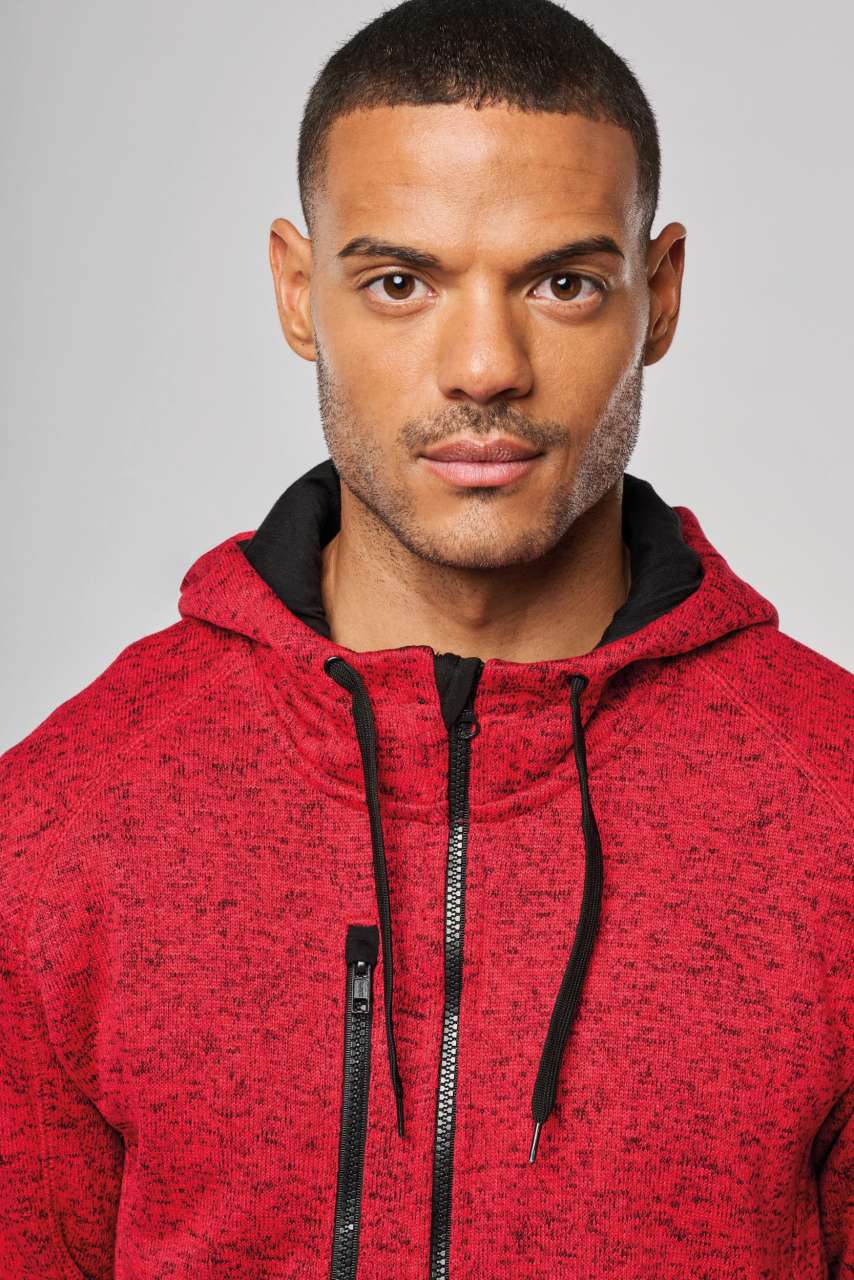 MEN'S HEATHER HOODED JACKET