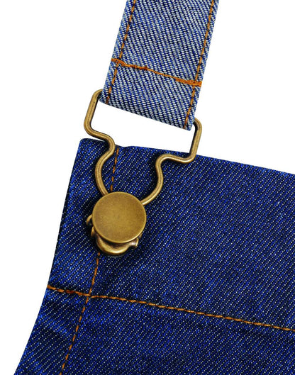 'DISTRICT' WAXED LOOK DENIM BIB APRON