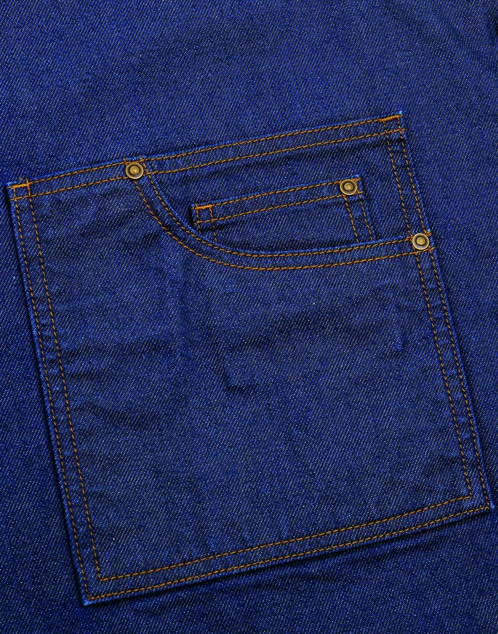 'DISTRICT' WAXED LOOK DENIM BIB APRON