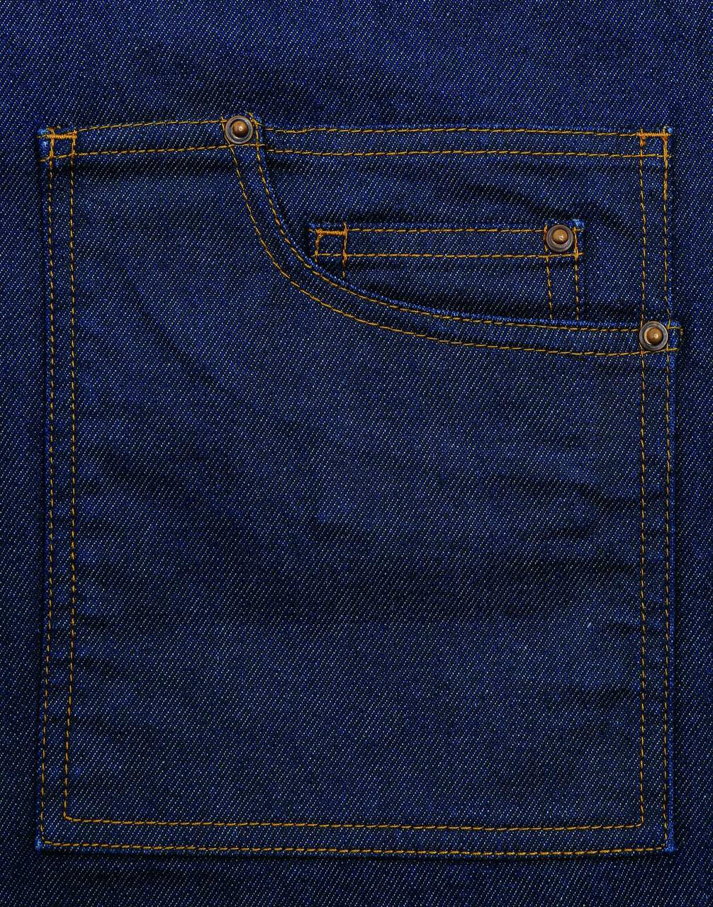 'DIVISION' WAXED LOOK DENIM WAIST APRON