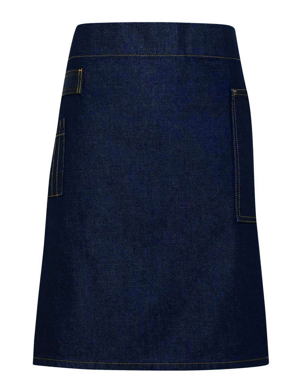 'DIVISION' WAXED LOOK DENIM WAIST APRON