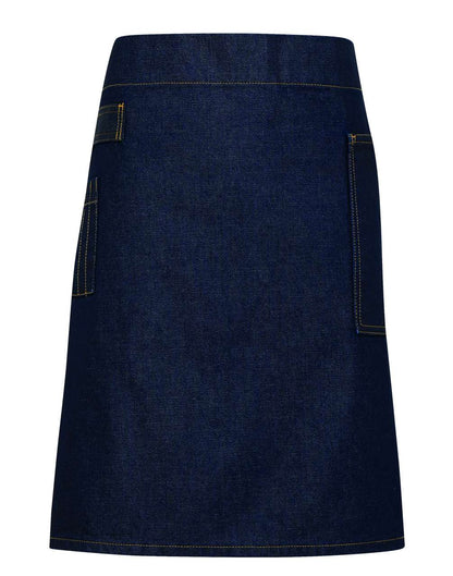 'DIVISION' WAXED LOOK DENIM WAIST APRON