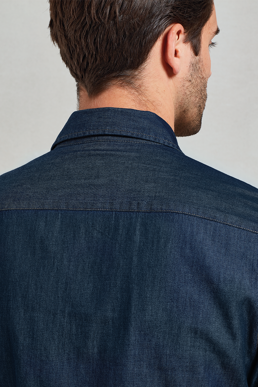 MEN’S JEANS STITCH DENIM SHIRT