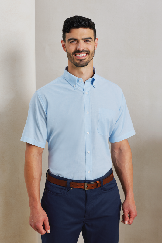 MEN’S SHORT SLEEVE SIGNATURE OXFORD SHIRT