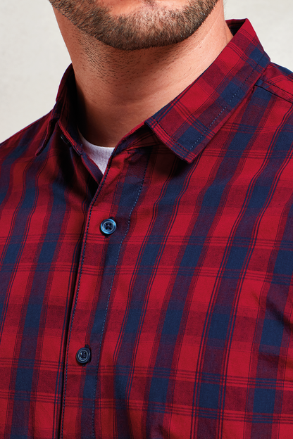 'MULLIGAN' CHECK - MEN'S LONG SLEEVE COTTON SHIRT