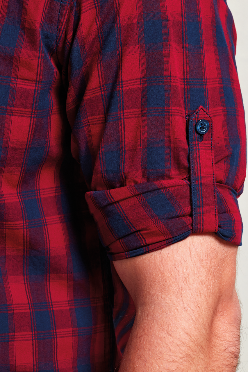 'MULLIGAN' CHECK - MEN'S LONG SLEEVE COTTON SHIRT