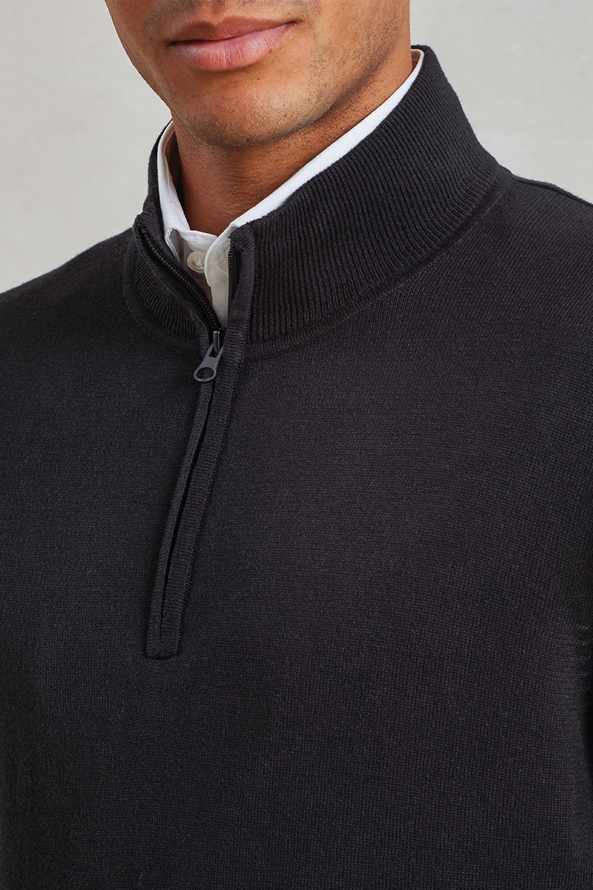 MEN'S QUARTER-ZIP KNITTED SWEATER