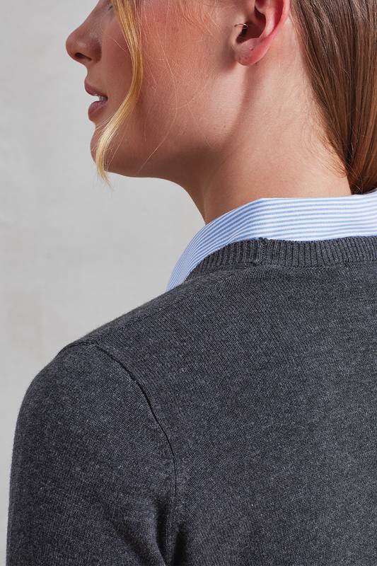 WOMEN'S BUTTON-THROUGH KNITTED CARDIGAN