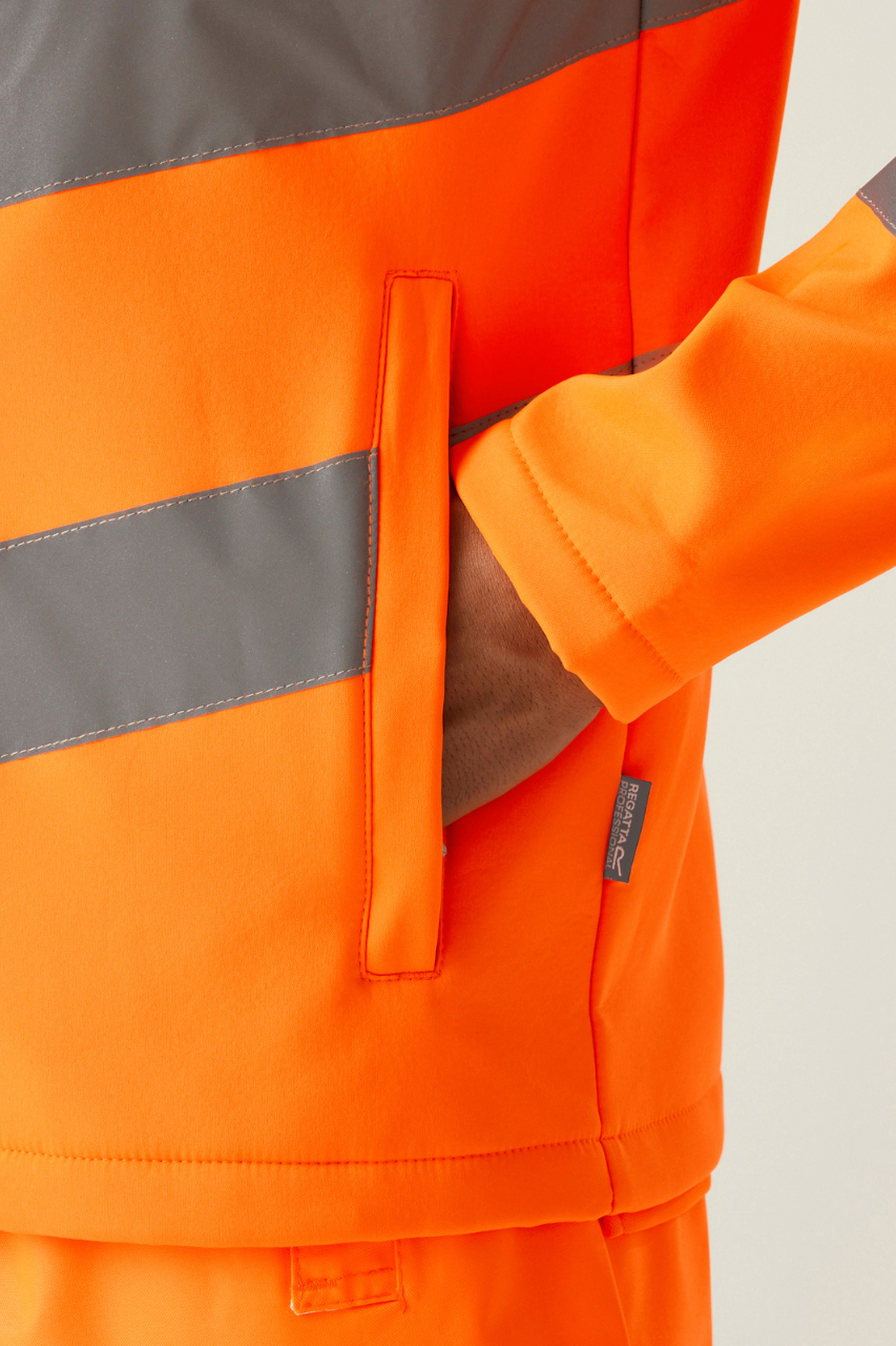 HI-VIS PRO CONTRACT ABLAZE 2 LAYER SOFTSHELL JACKET (CLASS 3)