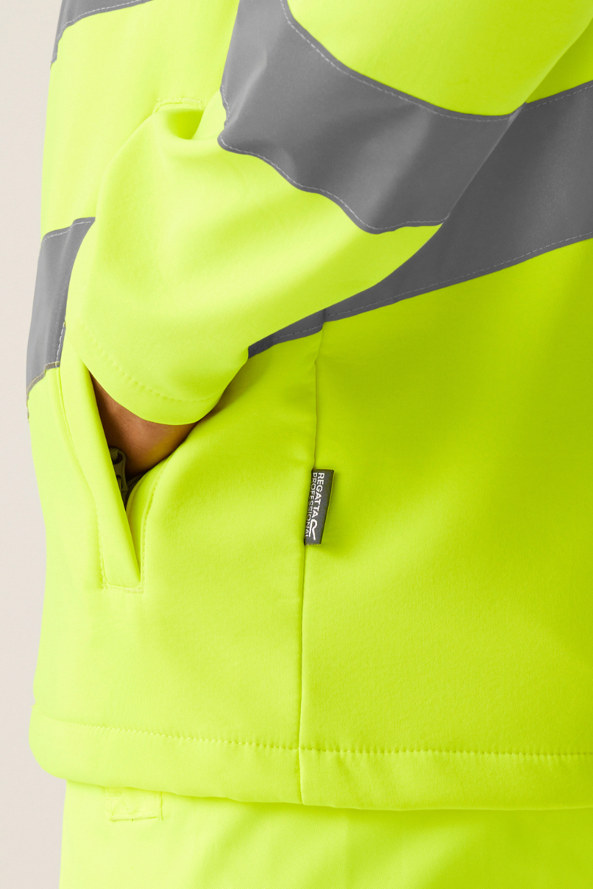 HI-VIS PRO CONTRACT ABLAZE 2 LAYER SOFTSHELL JACKET (CLASS 3)