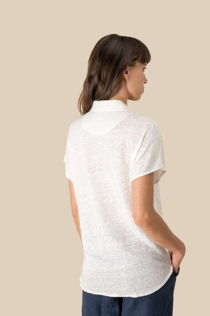 LADIES’ LINEN POLO SHIRT