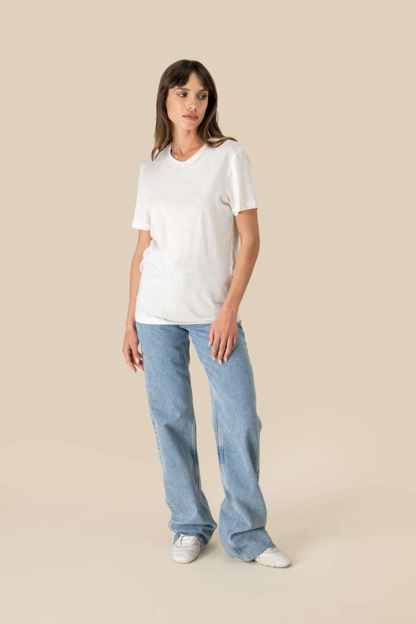 ECO-FRIENDLY UNISEX ORGANIC COTTON AND LINEN T-SHIRT