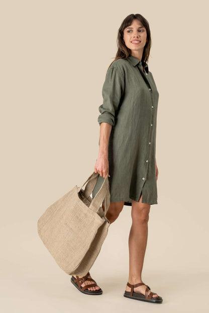 LADIES' LINEN DRESS SHIRT