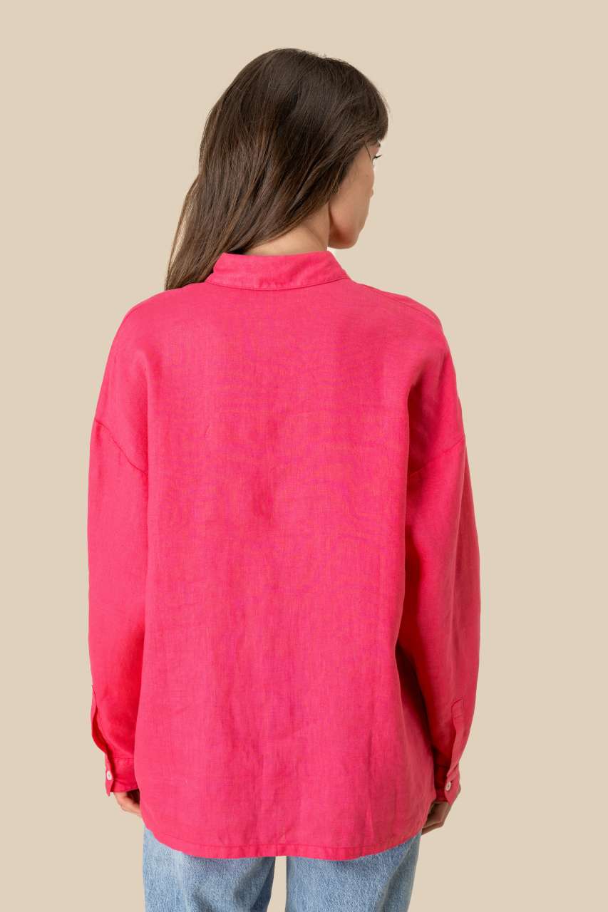 LADIES' OVERSIZE LINEN SHIRT